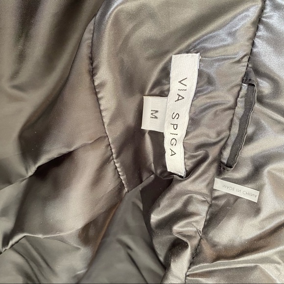 🌺VIA SPIGA ZIG-ZAG QUILTED CARGO JACKET NWT - Picture 7 of 11